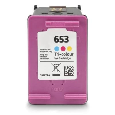Μελάνι HP  Συμβατό 653XL 3YM74AE Σελίδες:450 Colour για Deskjet Plus Ink Andvantage-6000, 6075, 6400, 6475