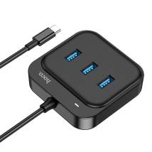 Hub USB-C Hoco HB31 Easy 4-in-1 με 4xUSB3.0 Μαύρο 20cm