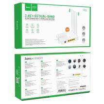 Wifi Router Hoco HI31 Wifi5  867Mbps 5G 2.4GHz 4 x 5dBi Λευκό