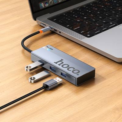 USB Hub Hoco HB50 Wow 5-in-1 USB-C σε HDTV+PD+ 3 x USB3.0 Γκρι 18cm