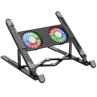 Laptop Cooler Hoco DH17 Μαύρο με Φωτισμό και 2 Ανεμιστηράκια για Φορητούς Υπολογιστές έως 17.3"