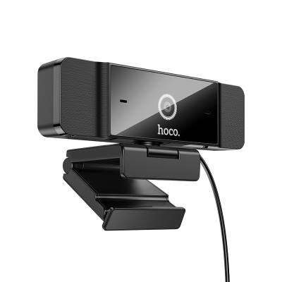 USB Webcam Hoco D100 1080p 30Fps Dual Microphone Μαύρη 1.5m