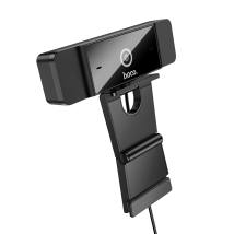 USB Webcam Hoco D100 1080p 30Fps Dual Microphone Μαύρη 1.5m