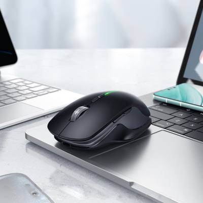 Ασύρματο Επαναφορτιζόμενο Ποντίκι Hoco GM40 Dixon RGB Wireless 2.4GHz Bluetooth 5.0 με 7  Πλήκτρα 1600 DPI Μαύρο