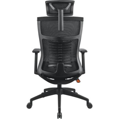 Καρέκλα Γραφείου Yenkee YGC 500BK FISHBONE Μαύρη Πλέξη, Στήριξη στην Πλάτη και Ρυθμιζόμενα Μπράτσα και Προσκέφαλο Μέγ. Βάρος 120