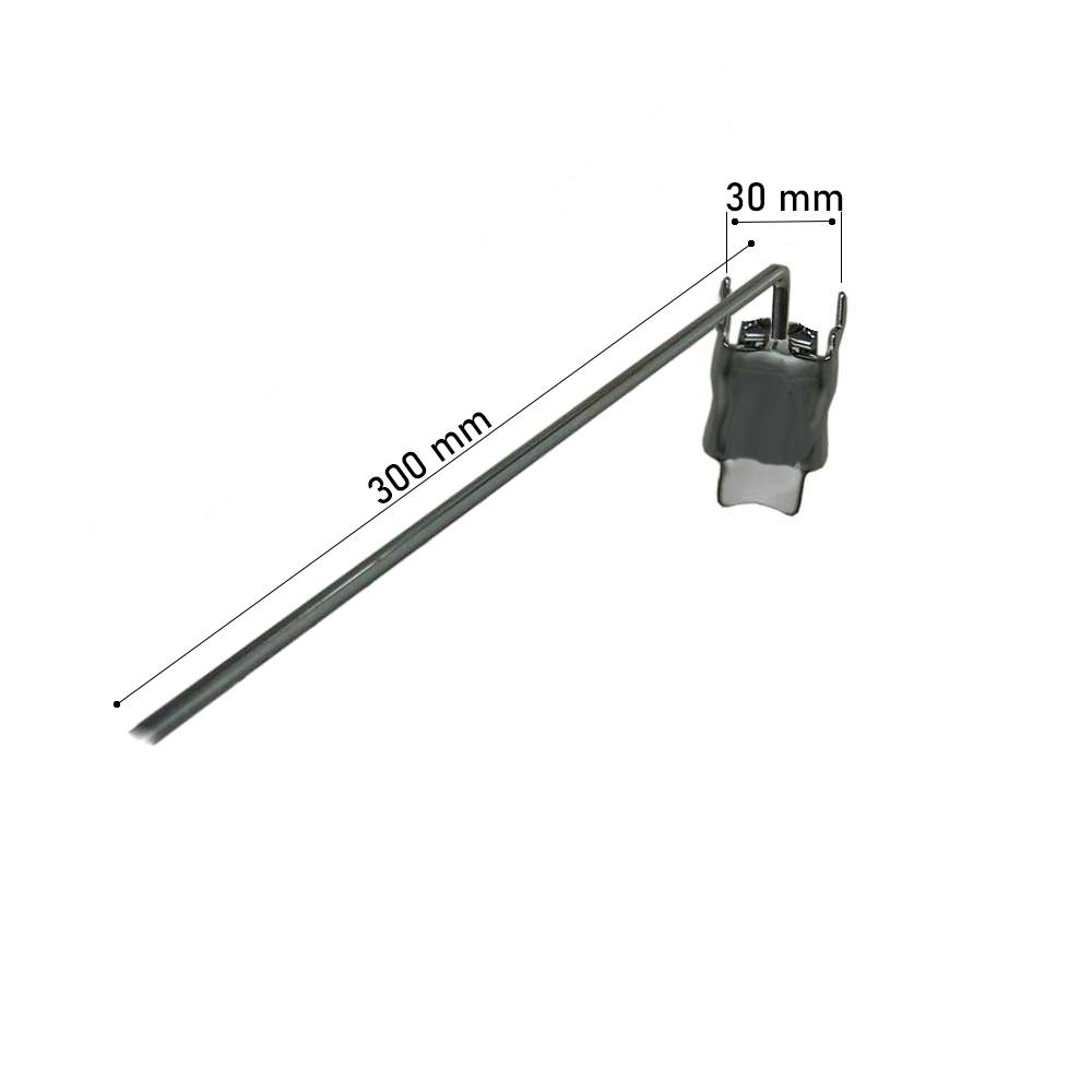 Γάντζος Μονός 30cm Μεταλλικός Flip Back για Διάτρητο Πάνελ