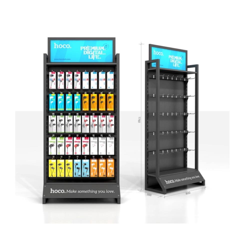 Stand Hoco HN12 Επιδαπέδιο Σιδερένιο Γκρι (80x30x176 cm) 52 Γάντζων