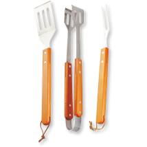 Σετ Εργαλείων Grill Fieldmann FZG 9018 3 Τεμ. με Σπάτουλα, Τσιμπίδα και Πιρούνα απο Ανοξείδωτο Ατσάλι και με Προστατευτική Λαβή 