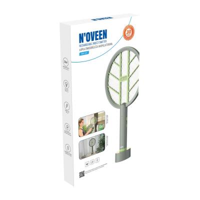 Ηλεκτρική Επαναφορτιζόμενη Εντομοπαγίδα N'oveen IKN145 4W UV Light 30m² 2 σε 1 με Μπαταρία 1200mAh Γκρι-Πράσινη