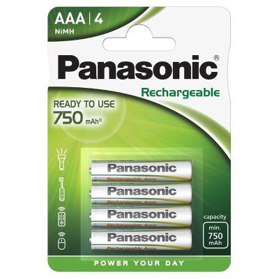 Μπαταρία Επαναφορτιζόμενη Panasonic size AAA HHR4MVE/4BC 750 mAh 1.2V Τεμ. 4