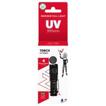Φακός Wonder Wt1501L UV 395nm Απόσταση Δέσμης: 10m Αυτονομία: 4h Βάρος: 77gr IP44 Αλουμινίου