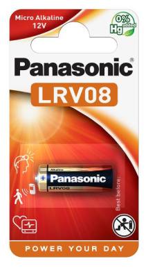 Μπαταρία Αλκαλική Panasonic LRV08 23A, 23GA, A23, E23A, GP23A, K23A, L1028, LR23A, LRV08, LRVO8, MN21, MS21, V23, V23GA, VR22 12