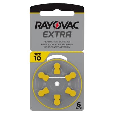 Μπαταρίες Ακουστικών Βαρηκοΐας Rayovac 10 Extra Advanced 1.45V Τεμ. 6