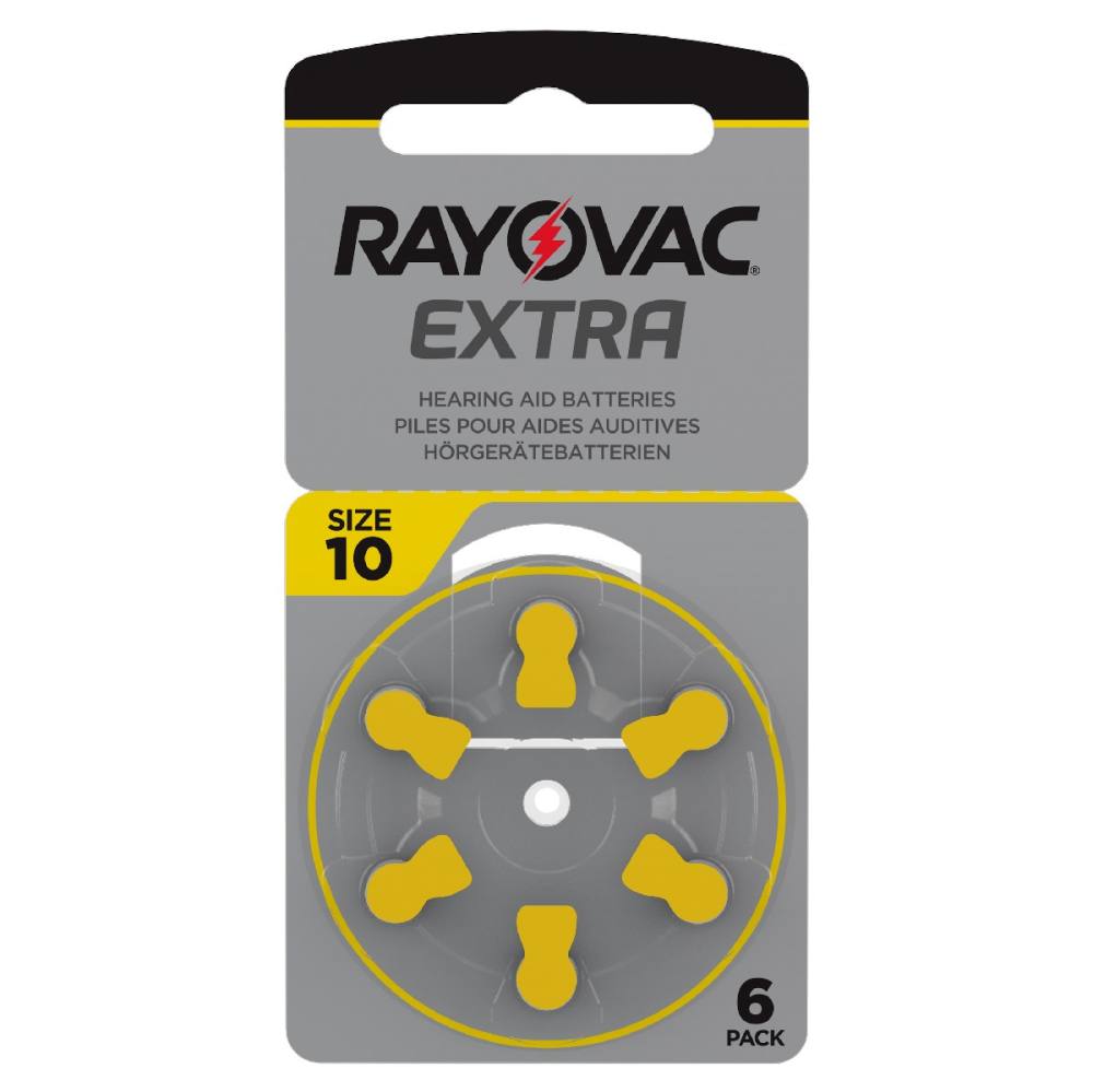 Μπαταρίες Ακουστικών Βαρηκοΐας Rayovac 10 Extra Advanced 1.45V Τεμ. 6