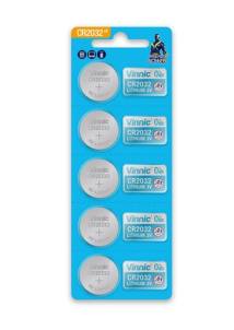 Buttoncell Vinnic CR2032 3V Τεμ. 5 με Διάτρητη Συσκευασία
