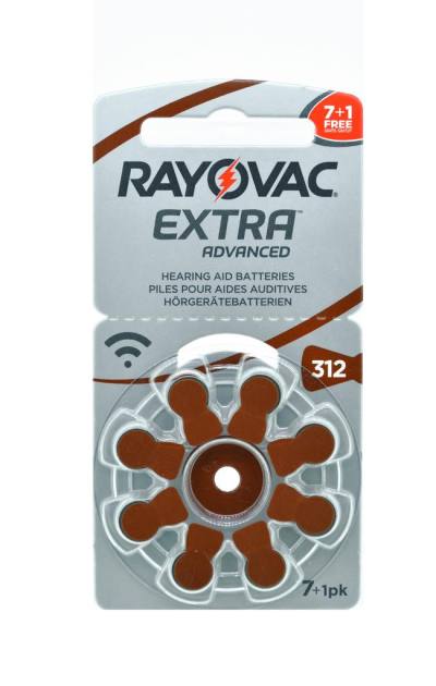 Μπαταρίες Ακουστικών Βαρηκοΐας Rayovac 312 Extra Advanced 1.45V Τεμ. 8