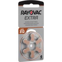 Μπαταρίες Ακουστικών Βαρηκοΐας Rayovac 312 Extra Advanced 1.45V Τεμ. 6