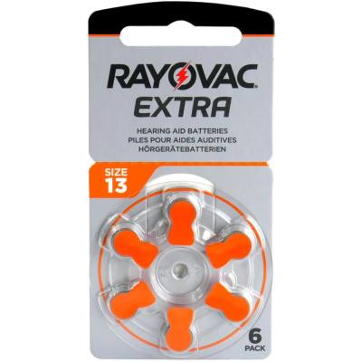 Μπαταρίες Ακουστικών Βαρηκοΐας Rayovac 13 Extra Advanced 1.45V Τεμ. 6