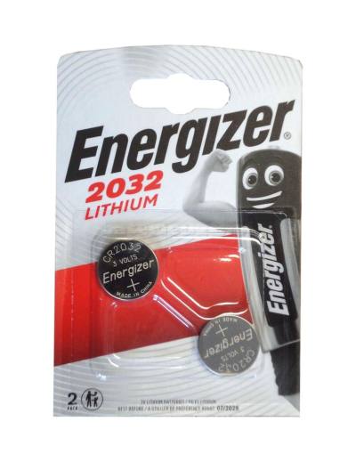 Buttoncell Lithium Energizer CR2032 3V Τεμ. 2