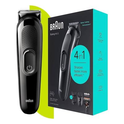 Σετ Επαναφορτιζόμενη Κουρευτικής Μηχανής Braun SK3300 + Gillette F5 ProGlide