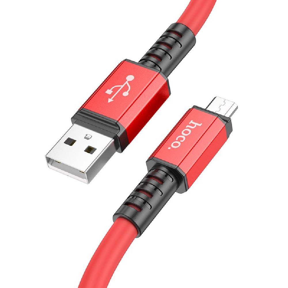 Καλώδιο Σύνδεσης Hoco X85 Strength USB σε Micro-USB 2.4A Υψηλής Αντοχής Κόκκινο 1m