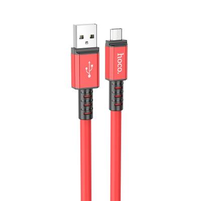 Καλώδιο Σύνδεσης Hoco X85 Strength USB σε Micro-USB 2.4A Υψηλής Αντοχής Κόκκινο 1m
