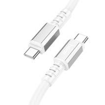 Καλώδιο Σύνδεσης Hoco X85 Strength USB-C σε USB-C 60W 20V/3A Υψηλής Αντοχής Λευκό 1m