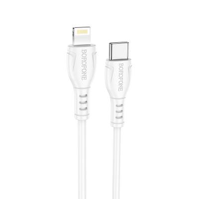 Καλώδιο σύνδεσης Borofone BX51 Triumph USB-C σε Lightning 12W 2.4A Λευκό 1m