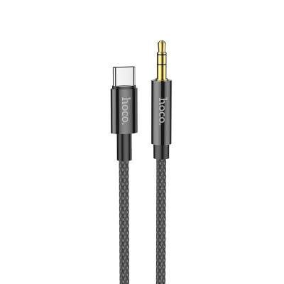 Καλώδιο σύνδεσης Ήχου Hoco UPA19 Braided USB-C Αρσενικό σε 3.5mm Αρσενικό Μαύρο 1m