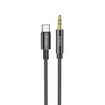 Καλώδιο σύνδεσης Ήχου Hoco UPA19 Braided USB-C Αρσενικό σε 3.5mm Αρσενικό Μαύρο 1m