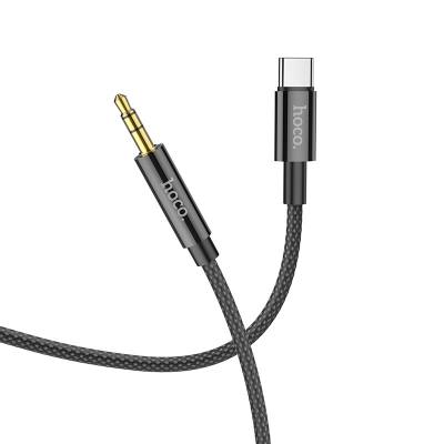 Καλώδιο σύνδεσης Ήχου Hoco UPA19 Braided USB-C Αρσενικό σε 3.5mm Αρσενικό Μαύρο 1m