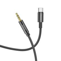 Καλώδιο σύνδεσης Ήχου Hoco UPA19 Braided USB-C Αρσενικό σε 3.5mm Αρσενικό Μαύρο 1m