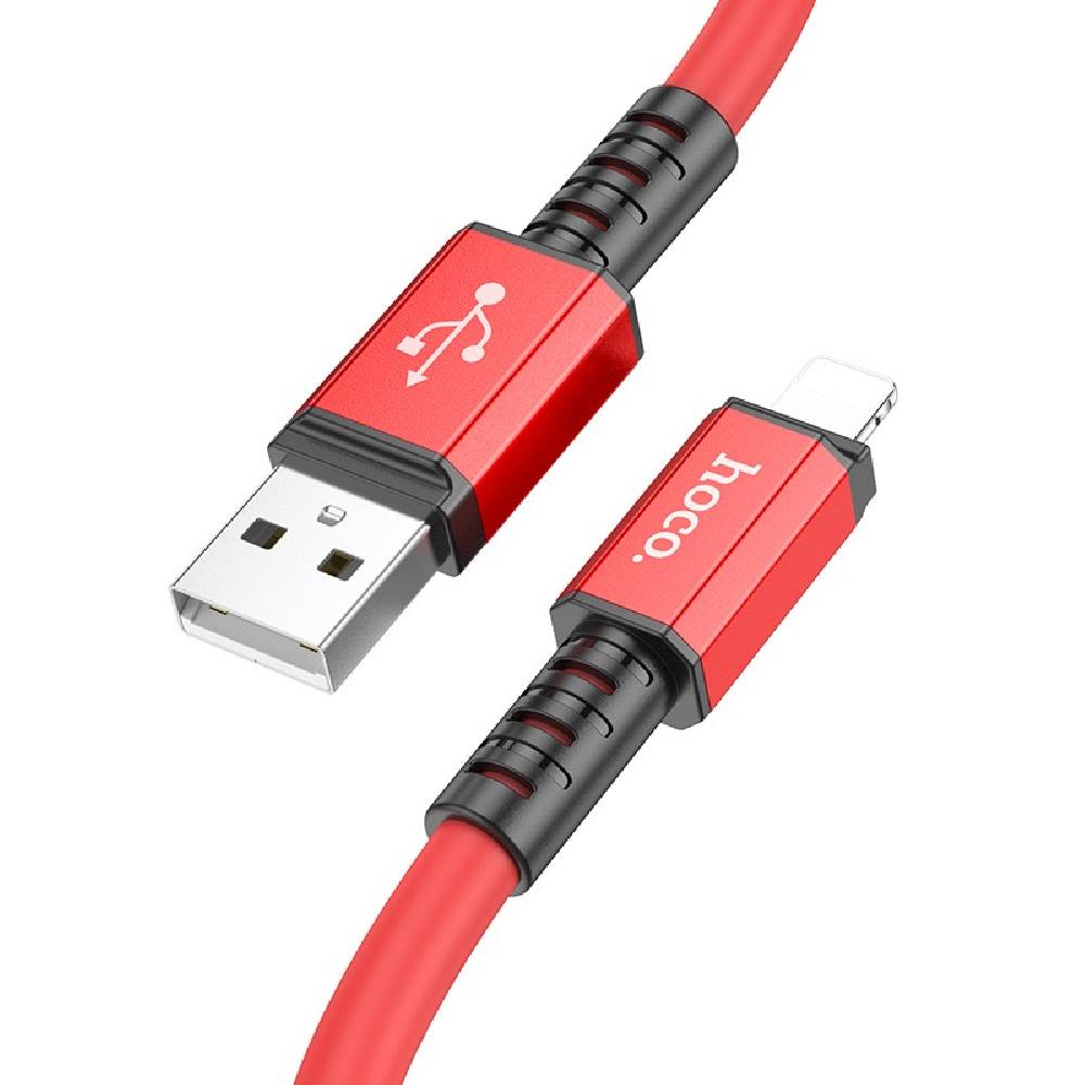 Καλώδιο Σύνδεσης Hoco X85 Strength USB σε Lightning 2.4A Υψηλής Αντοχής Κόκκινο 1m