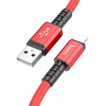Καλώδιο Σύνδεσης Hoco X85 Strength USB σε Lightning 2.4A Υψηλής Αντοχής Κόκκινο 1m
