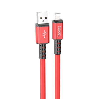 Καλώδιο Σύνδεσης Hoco X85 Strength USB σε Lightning 2.4A Υψηλής Αντοχής Κόκκινο 1m