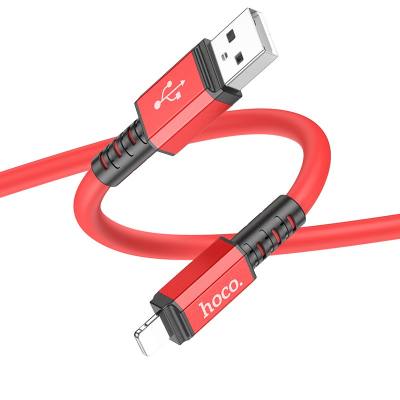 Καλώδιο Σύνδεσης Hoco X85 Strength USB σε Lightning 2.4A Υψηλής Αντοχής Κόκκινο 1m