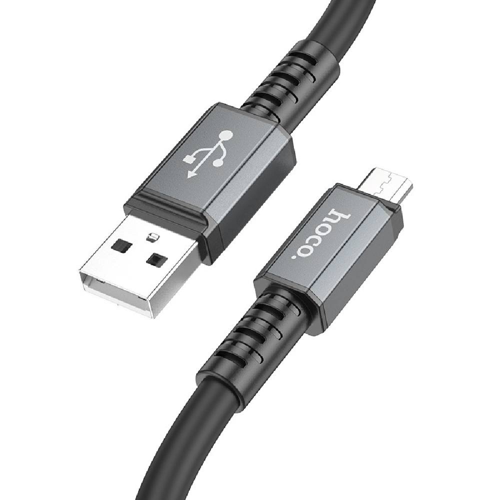 Καλώδιο Σύνδεσης Hoco X85 Strength USB σε Micro-USB 2.4A Υψηλής Αντοχής Μαύρο 1m