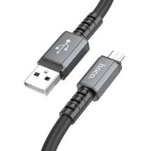 Καλώδιο Σύνδεσης Hoco X85 Strength USB σε Micro-USB 2.4A Υψηλής Αντοχής Μαύρο 1m