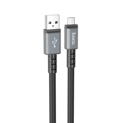 Καλώδιο Σύνδεσης Hoco X85 Strength USB σε Micro-USB 2.4A Υψηλής Αντοχής Μαύρο 1m