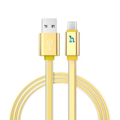Καλώδιο σύνδεσης Hoco UPL 12 Plus USB σε Micro-USB 2.4A με PVC Jelly και Φωτεινή Ένδειξη 1.2m Χρυσαφί