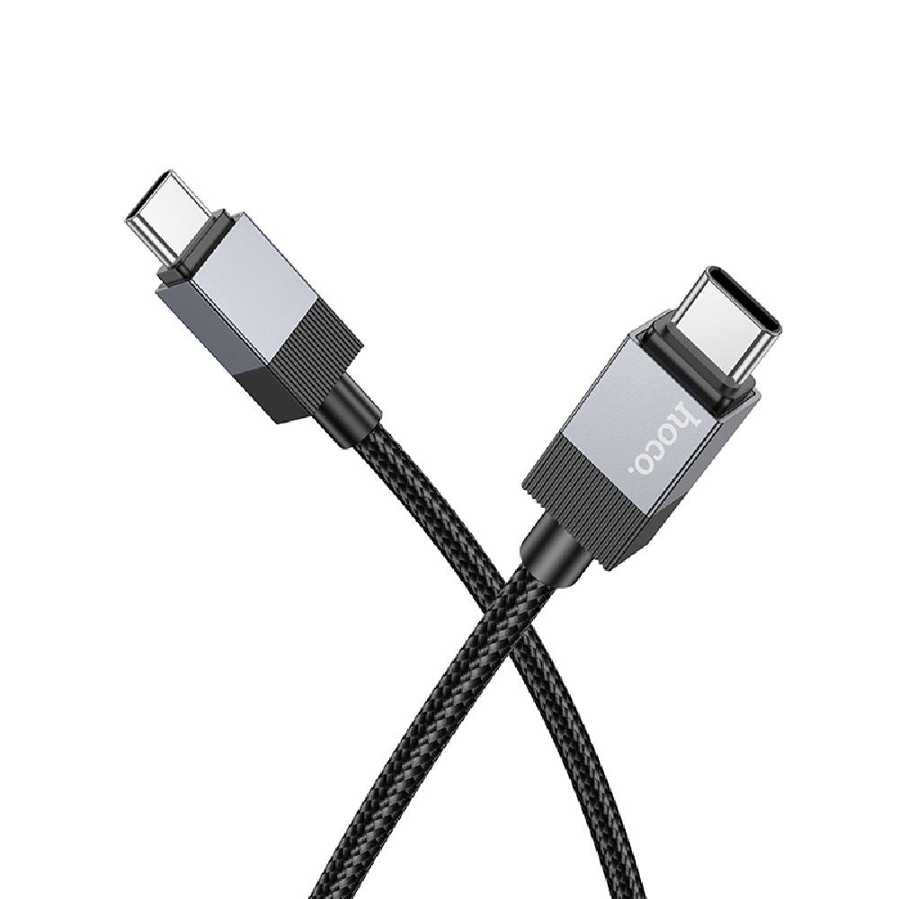 Καλώδιο Hoco X110 Honorific USB-C σε USB-C 60W Braided Μαύρο 1m