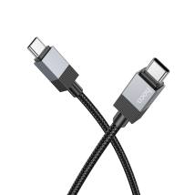 Καλώδιο Hoco X110 Honorific USB-C σε USB-C 60W Braided Μαύρο 1m