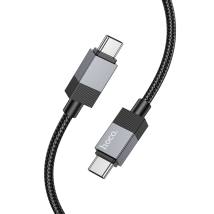 Καλώδιο Hoco X110 Honorific USB-C σε USB-C 60W Braided Μαύρο 1m