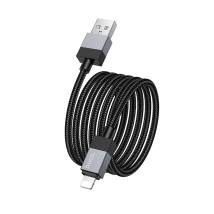 Καλώδιο Hoco X110 Honorific USB-A σε Lightning 2.4A Braided Μαύρο 1m