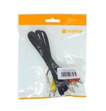 Καλώδιο Ήχου και Εικόνας Jasper 3 x RCA Αρσενικό σε Αρσενικό 1.5μ.