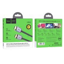 Καλώδιο σύνδεσης HDMI Hoco US03 HDMI 2.1 σε 8K 60Hz Ultra HD 48Gbps Μαύρο 1m Braided