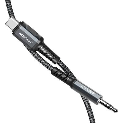 Καλώδιο σύνδεσης Acefast Μεταλλικό C1-08 USB-C σε 3.5mm Αρσενικό Braided Γκρι 1.2m