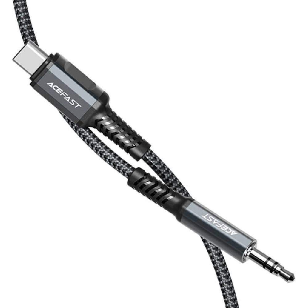 Καλώδιο σύνδεσης Acefast Μεταλλικό C1-08 USB-C σε 3.5mm Αρσενικό Braided Γκρι 1.2m