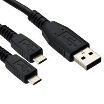 Καλώδιο σύνδεσης Ancus USB σε 2 x Micro USB Μαύρο 1m