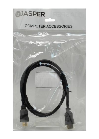 Καλώδιο σύνδεσης Jasper HDMI 1.4 A Αρσενικό σε A Αρσενικό Gold Plated CCS 1m Μαύρο